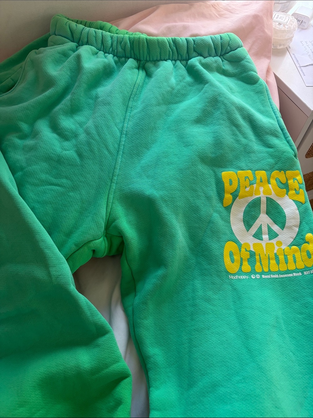 Madhappy Green 'Peace of Mind' Graphic Sweatpants